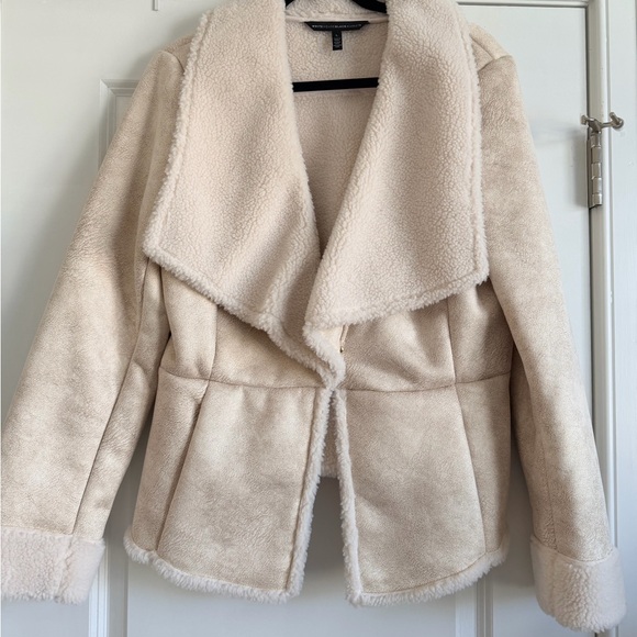 White House Black Market Jackets & Blazers - White House Black Market Cream Teddy Jacket